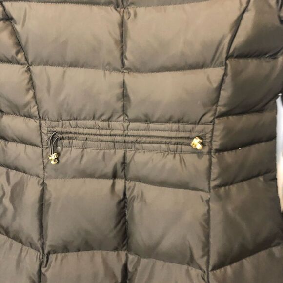 Cole Haan Signature full maxi length brown puffer coat, size extra small - Picture 16 of 16